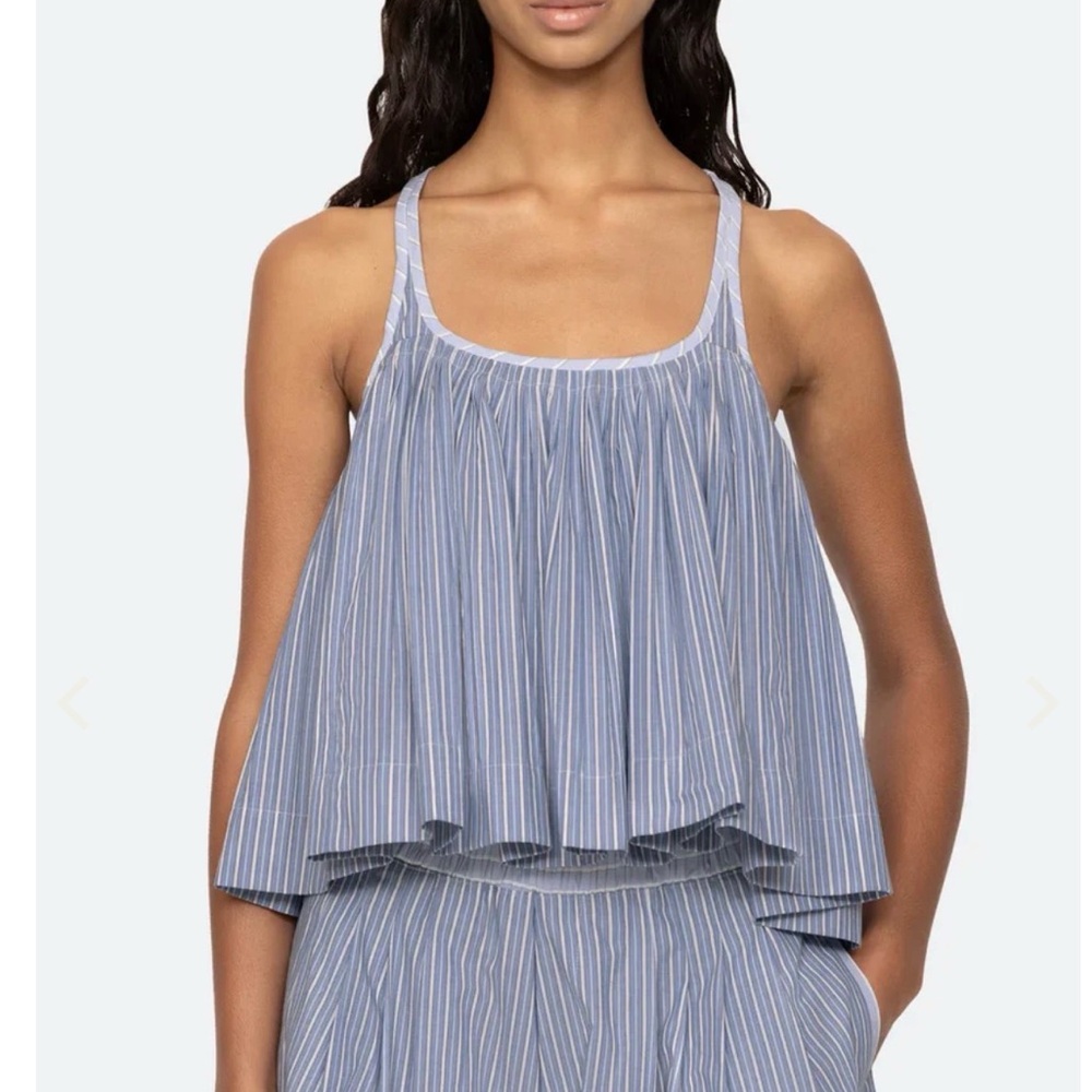 Sea New York Blue and White Striped Top Size XS